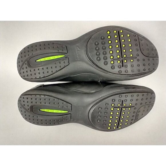 Clarks Wave Walk Shoes Womens Size 9 Black Leather Adjustable Strap Comfort - Picture 9 of 12